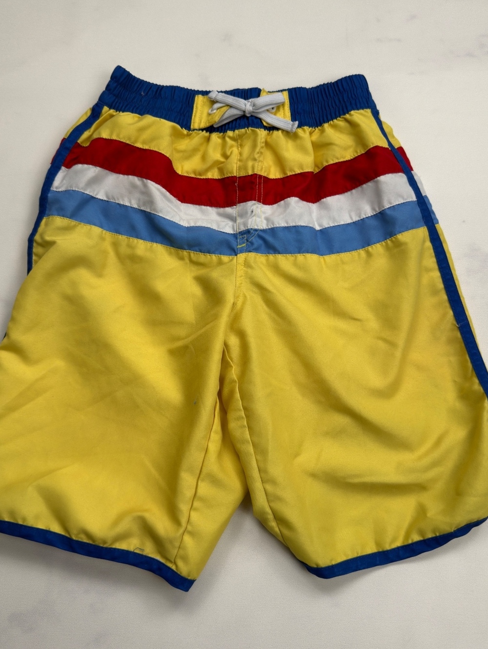 kidpik Boys Swim Trunks Colorblock Stripes Elastic Waist - Boys XL